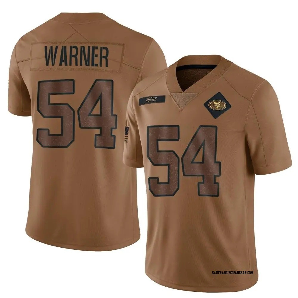 Men's  Nick Fred Warner San Francisco 49ers Salute To Service Limited Jersey