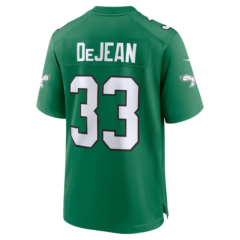 P.Eagles #33 Cooper DeJean Kelly Green Alternate Game Jersey