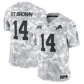 Amon-Ra St. Brown Detroit Lions  2024 Salute to Service Limited Jersey - Arctic Camo