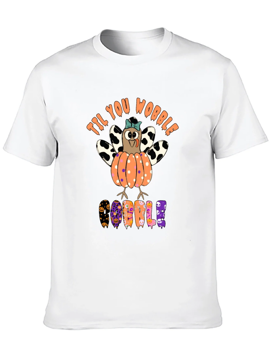 Til You Wobble Turkey Pumpkin Halloween T-Shirt