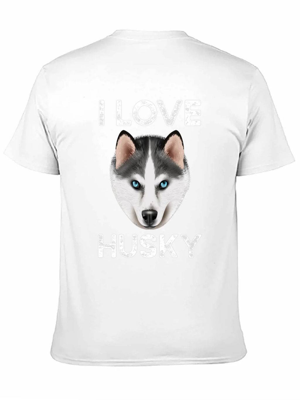 I Love Husky Graphic T-Shirt - Black