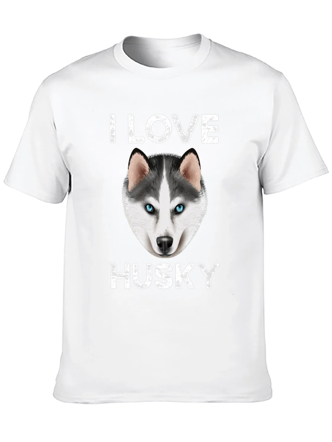 I Love Husky Graphic T-Shirt - Black