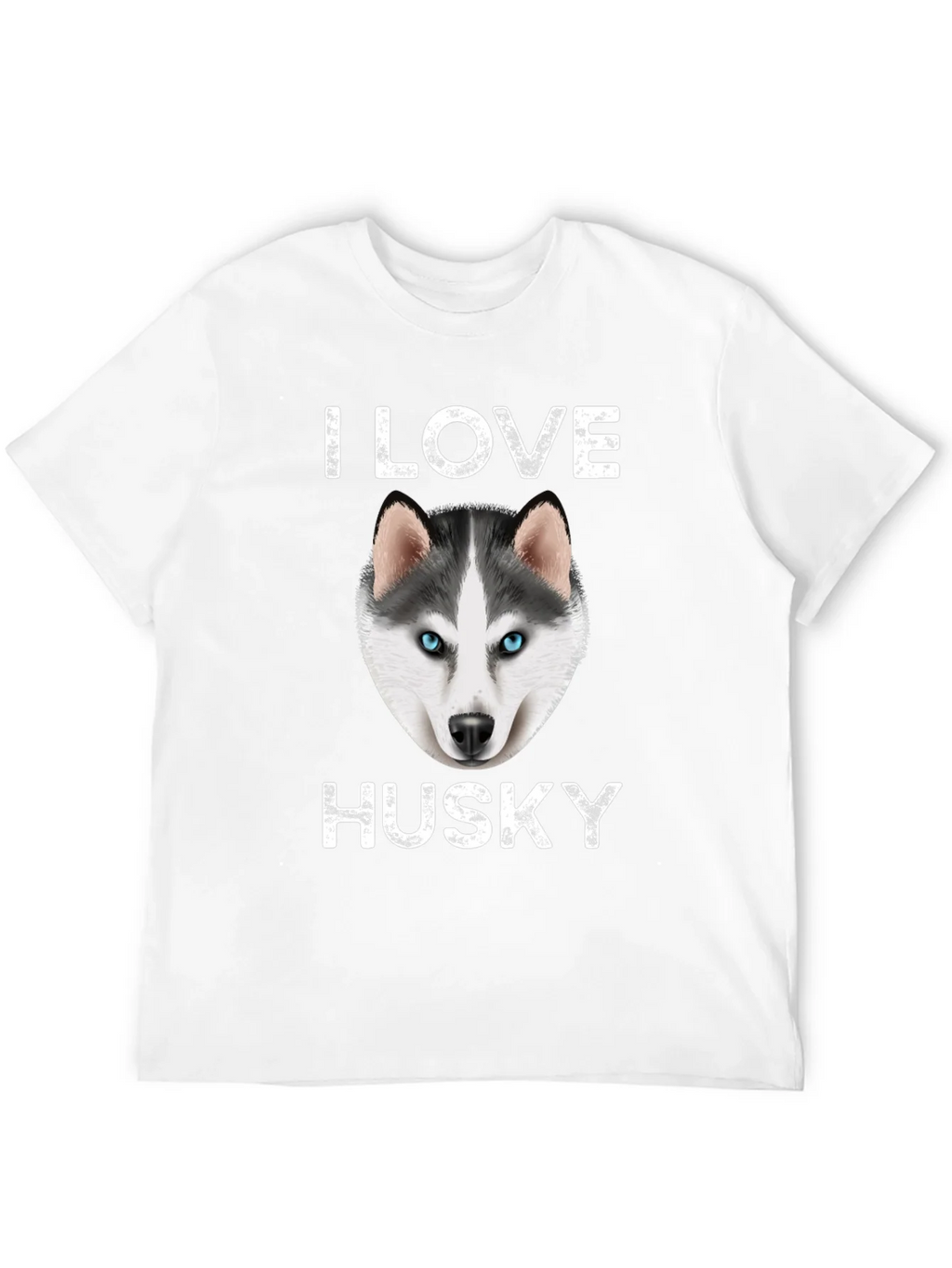I Love Husky Graphic T-Shirt - Black