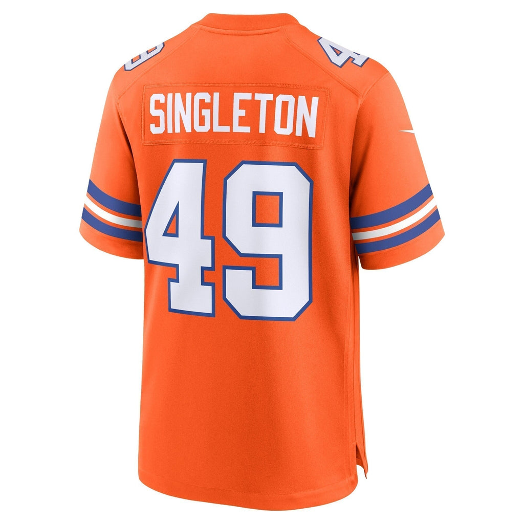 Alex Singleton Denver Broncos  Alternate Game Jersey -  Orange