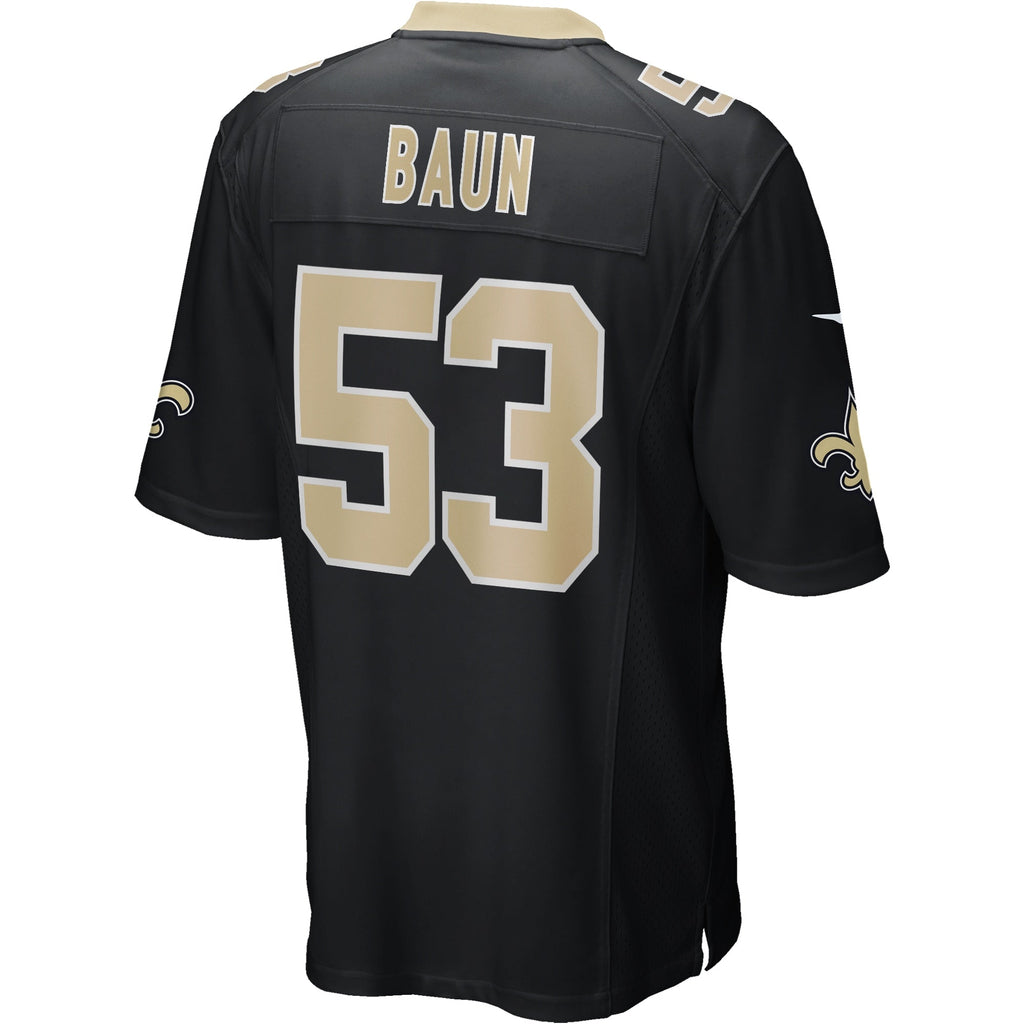 Zack Baun New Orleans Saints  Game   Jersey - Black