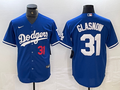 Men's Los Angeles Dodgers Tyler Glasnow #31 Blue Replica Game Jersey1