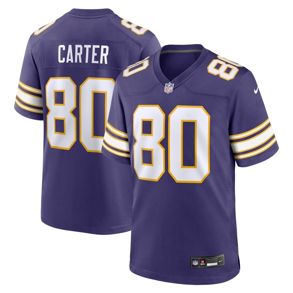 Cris Carter Minnesota Vikings  Classic Retired   Game Jersey - Purple