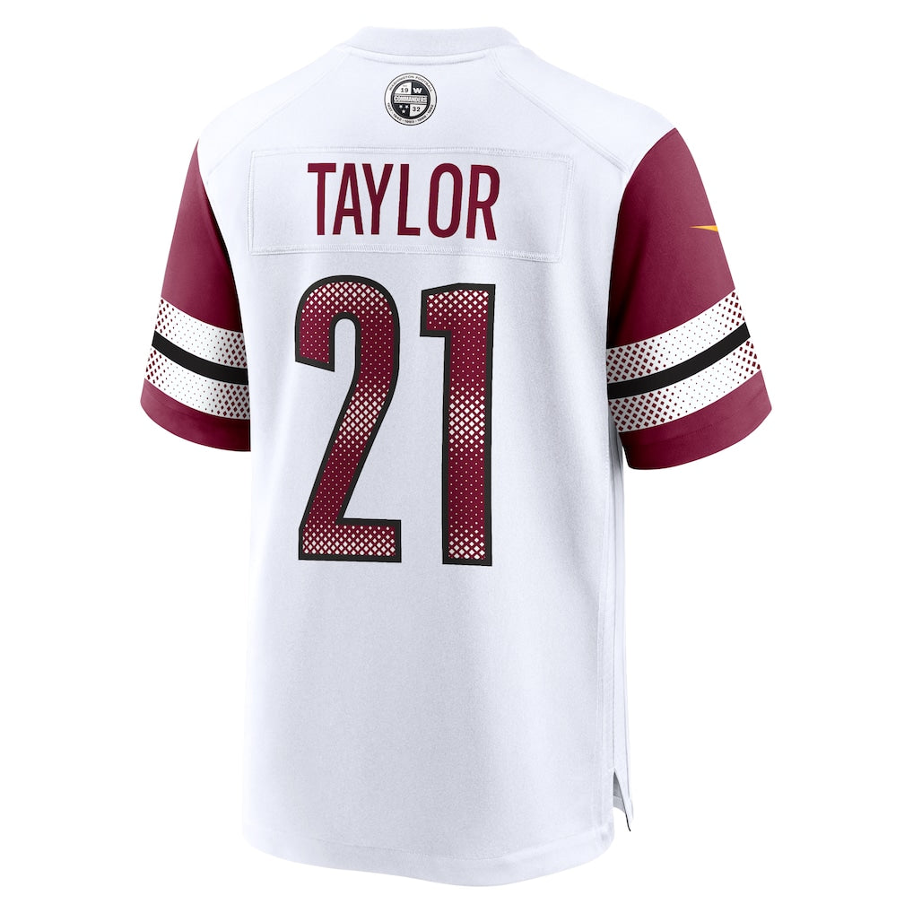 W.Commanders#21 Sean TaylorWhite Retired Player Game Jersey