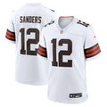 Men's Cleveland Browns Shedeur Sanders White 2025 NFL Draft Game Jersey