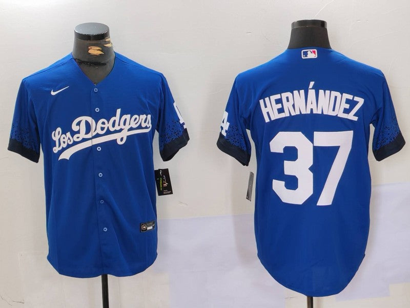 Men's Los Angeles Dodgers Teoscar Hernandez Royal Game Jersey