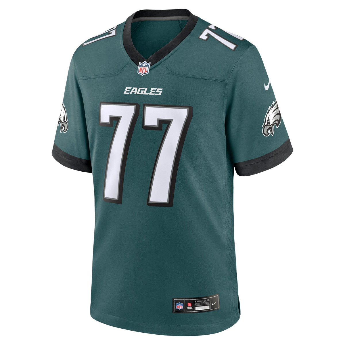 Mekhi Becton Philadelphia Eagles  Team Game Jersey - Midnight Green