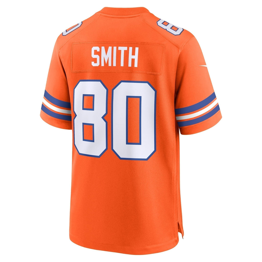 Rod Smith Denver Broncos  Mile High Collection 1977 Throwback Retired   Game Jersey - Orange
