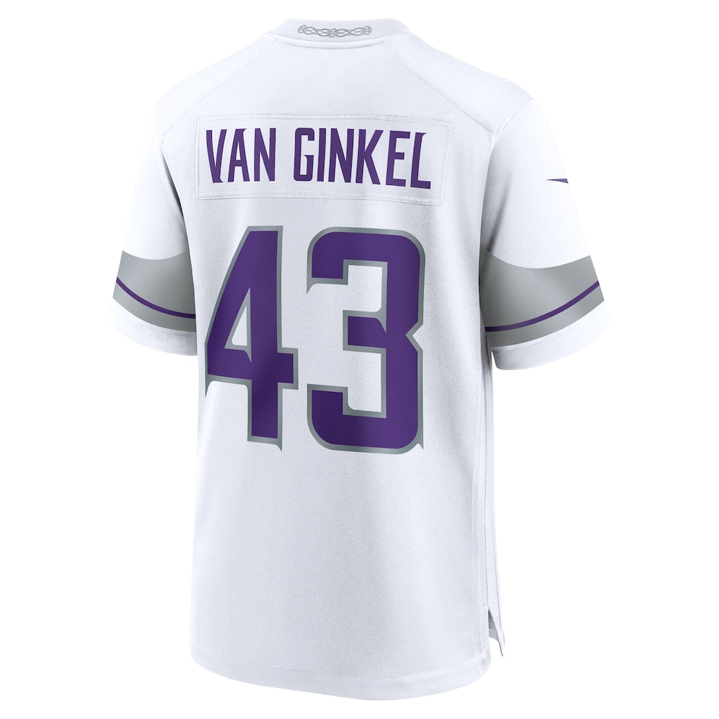 M.Vikings #43 Andrew Van Ginkel White Alternate Game Jersey