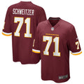 Wes Schweitzer Washington Football Team  Game   Jersey - Burgundy