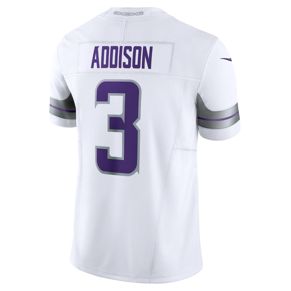 M.Vikings #3 Jordan Addison White Alternate Vapor F.U.S.E. Limited Jersey