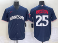 Men's Minnesota Twins Byron Buxton #25 Navy Alternate Replica Player Jersey1