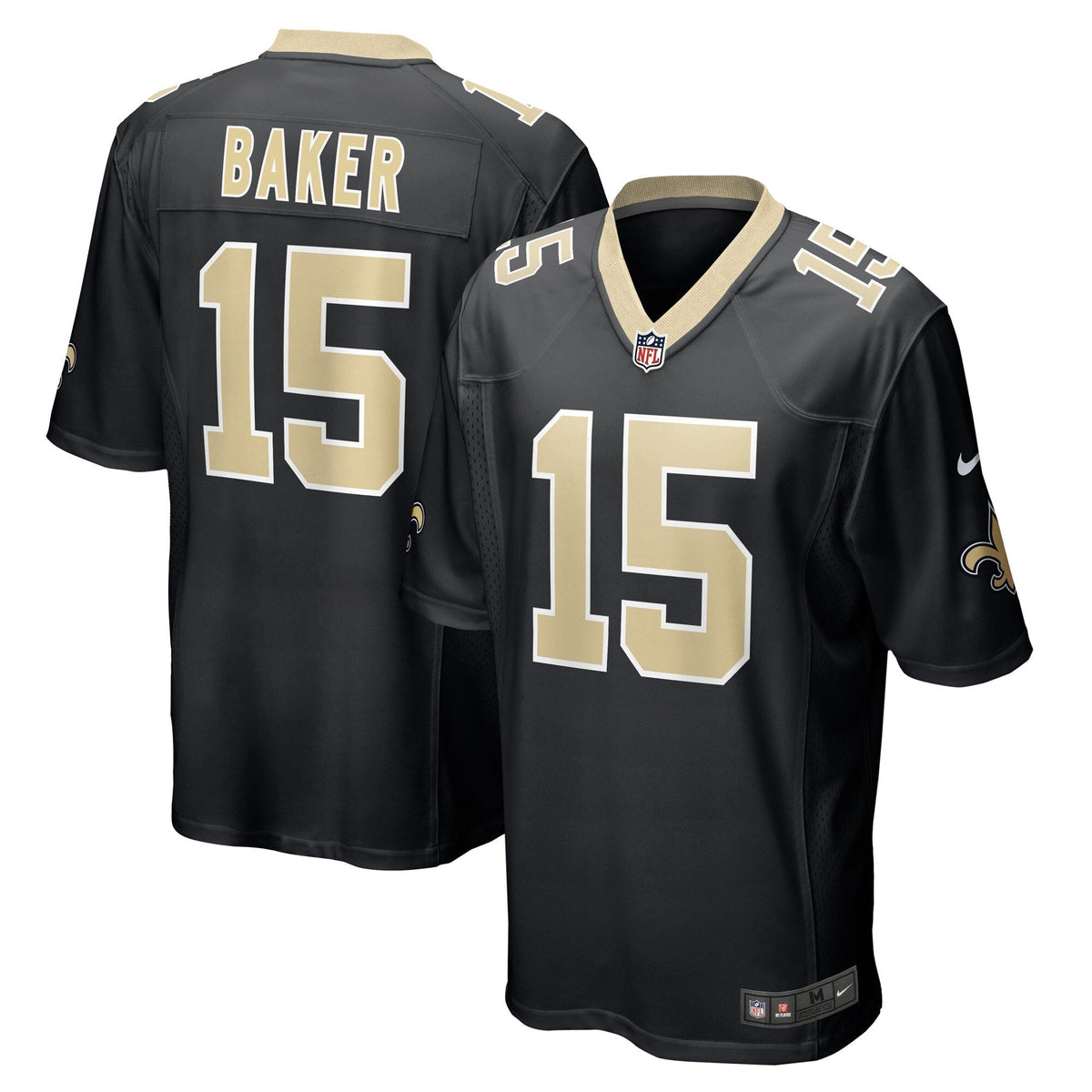 Kawaan Baker New Orleans Saints  Game   Jersey - Black