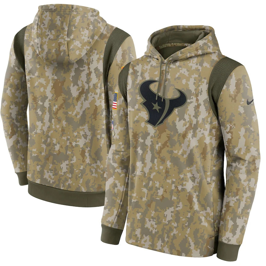 Men's Houston Texans 2021 Salute to Service Hoodie Camouflage