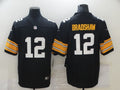 Men's Pittsburgh Steelers Terry Bradshaw Black Player Game Jersey