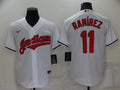 Men's Cleveland Guardians Jose Ramirez  White Replica Player Jersey1