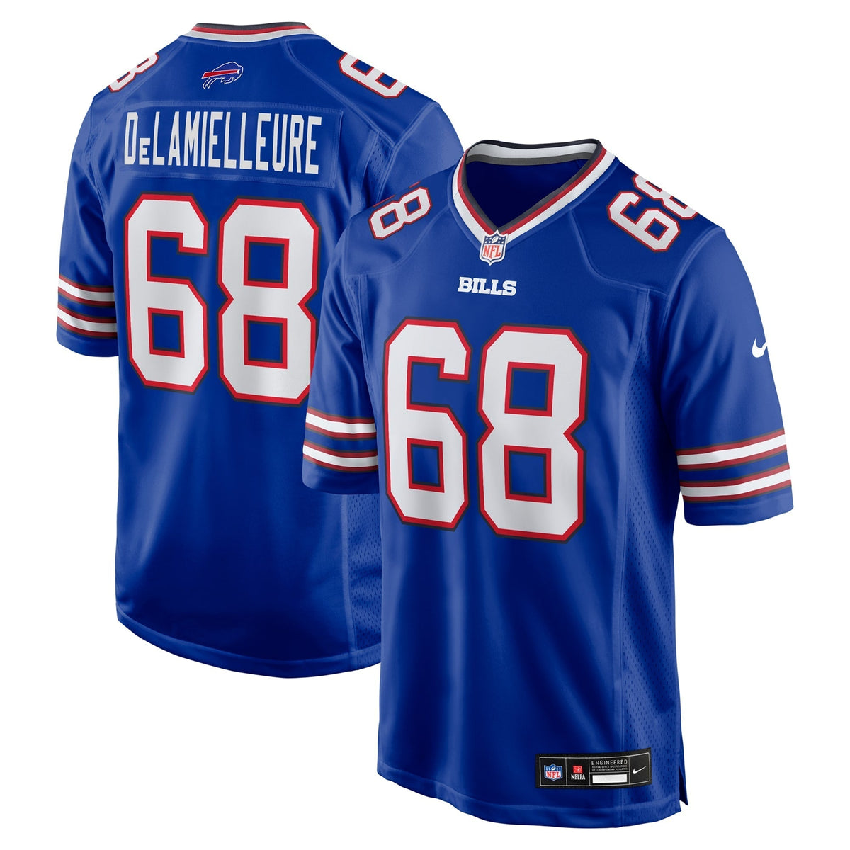 Buffalo Bills Joe DeLamielleure Royal Game Retired Player Jersey