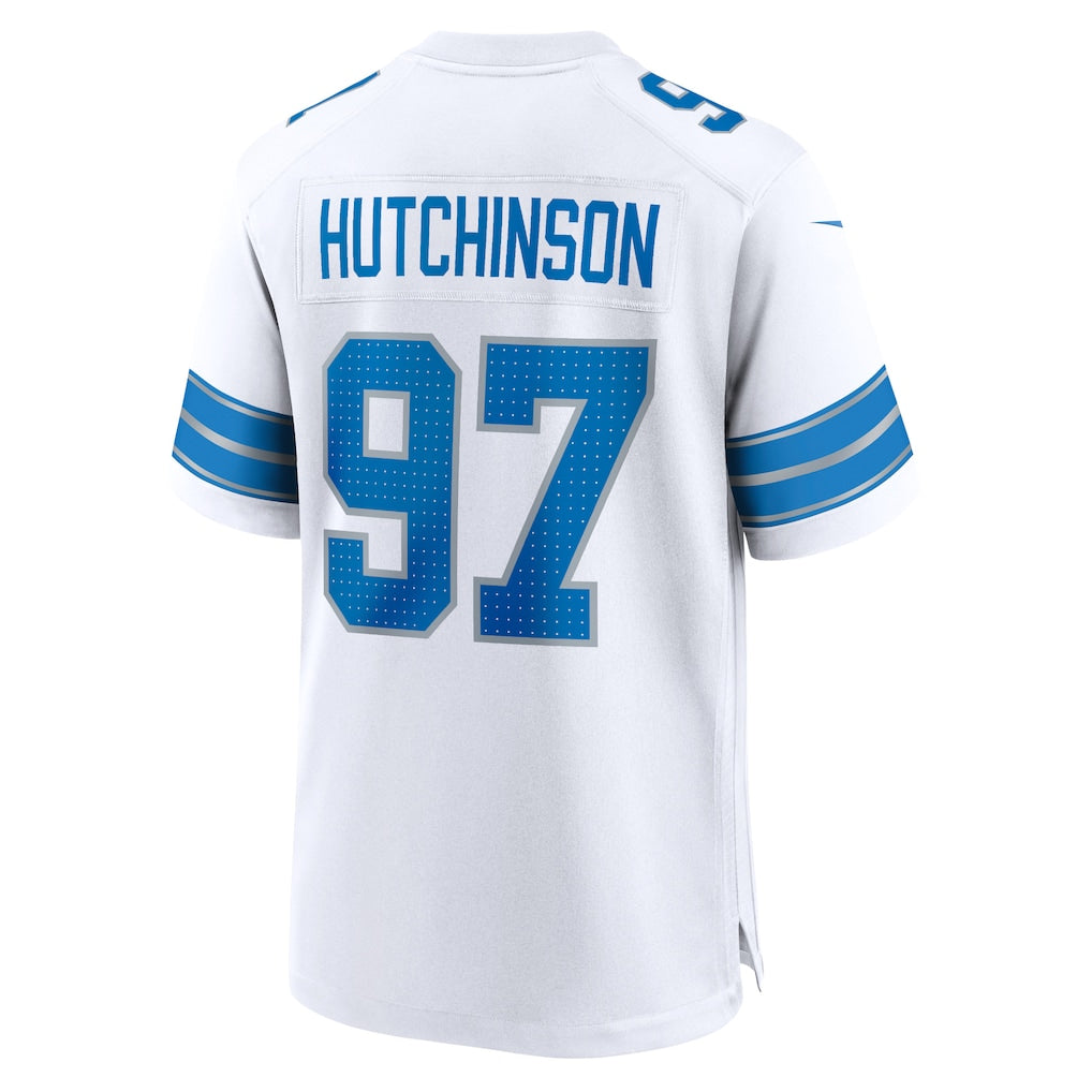 D.Lions #97 Aidan Hutchinson White Game Jersey