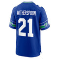 S.Seahawks #21 Devon Witherspoon Royal Alternate 50th Season Game Jersey