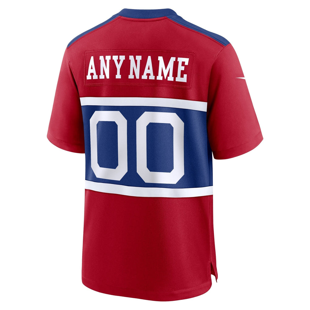 New York Giants  Alternate Game Custom Jersey - Century Red