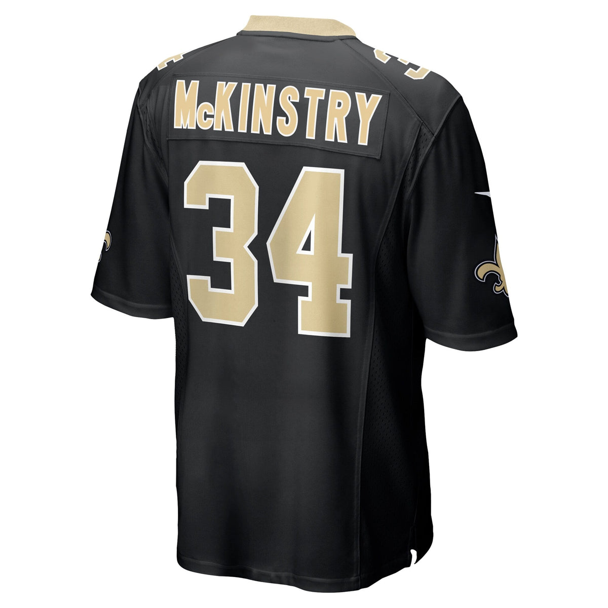 Ga'Quincy McKinstry New Orleans Saints  2024 NFL Draft   Game Jersey - Black