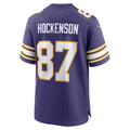 M.Vikings #87 T.J. Hockenson Purple Classic Player Game Jersey