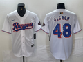 Men's Texas Rangers Jacob deGrom White 2024 Gold Collection Limited Player Jersey