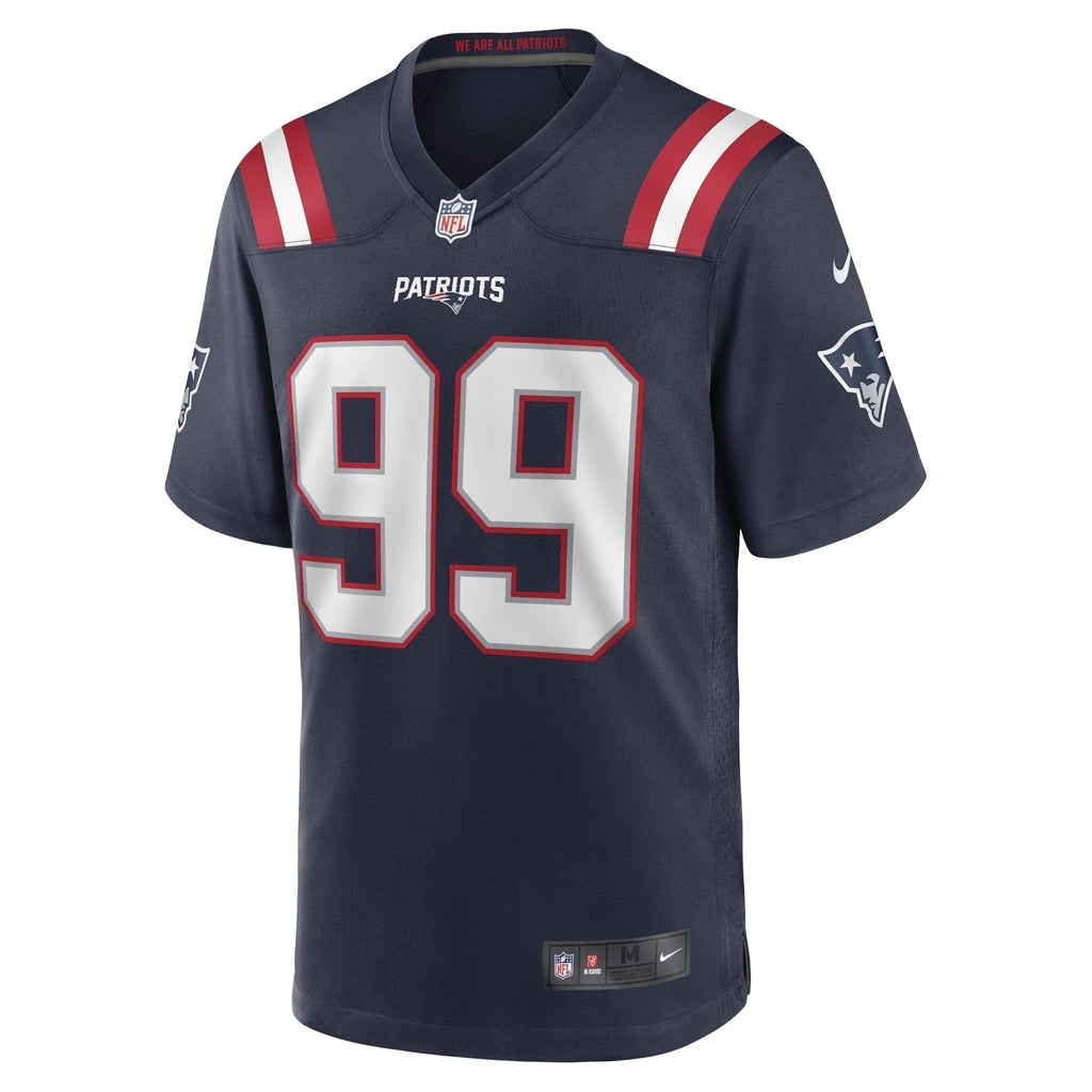 Keion White New England Patriots   Game Jersey - Navy