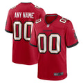 Red Tampa Bay Buccaneers Team Custom Game Jersey