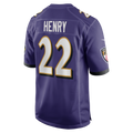 B.Ravens #22 Derrick Henry Purple Game Player Jersey