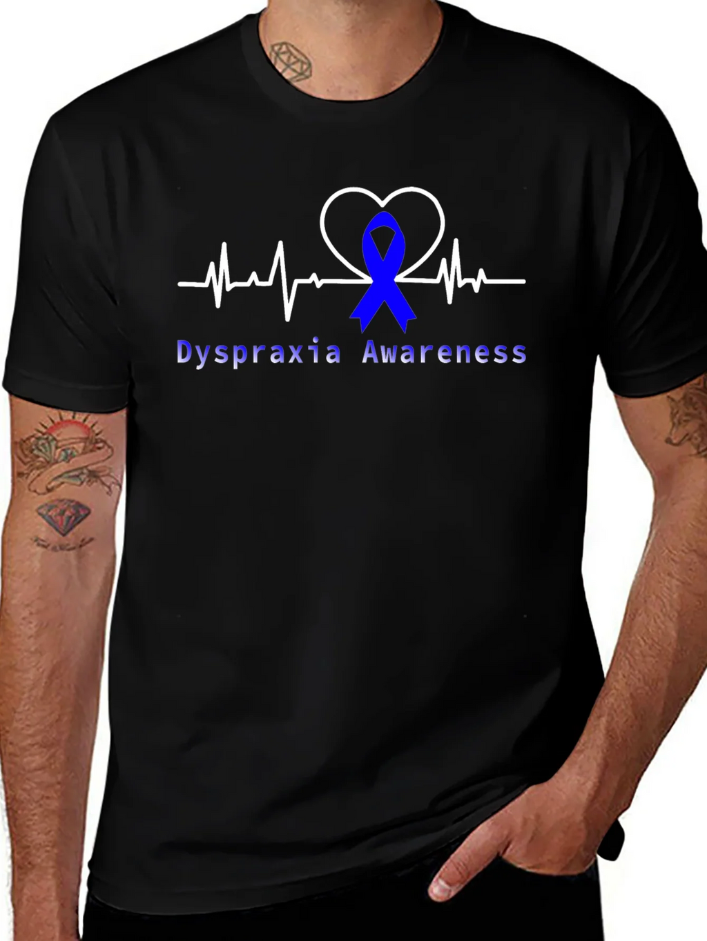 Dyspraxia Awareness Heartbeat T-Shirt