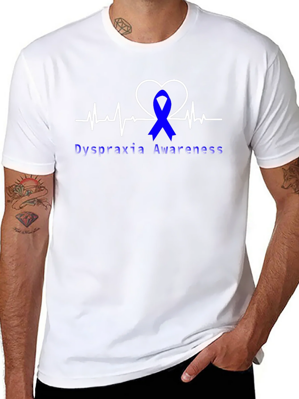 Dyspraxia Awareness Heartbeat T-Shirt