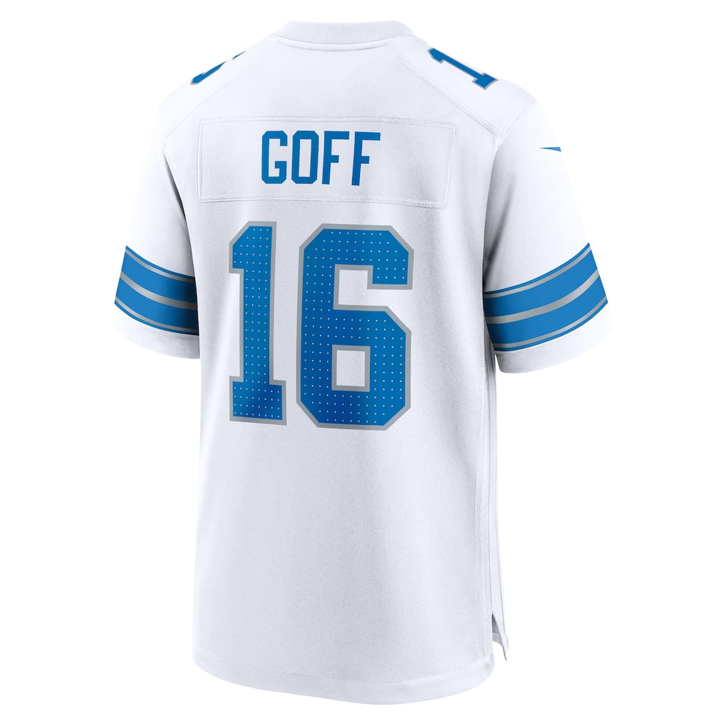 D.Lions #16 Jared Goff White Game Jersey