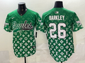 Men's Philadelphia Eagles Saquon Barkley #26 Green Player Jersey