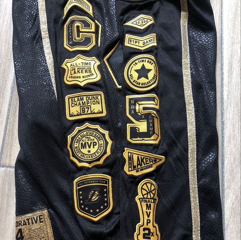 24#Kobe Bryant Retirement Commemorative Fully Embroidered Jersey