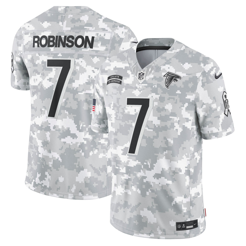 Bijan Robinson Atlanta Falcons  2024 Salute to Service Limited Jersey - Arctic Camo