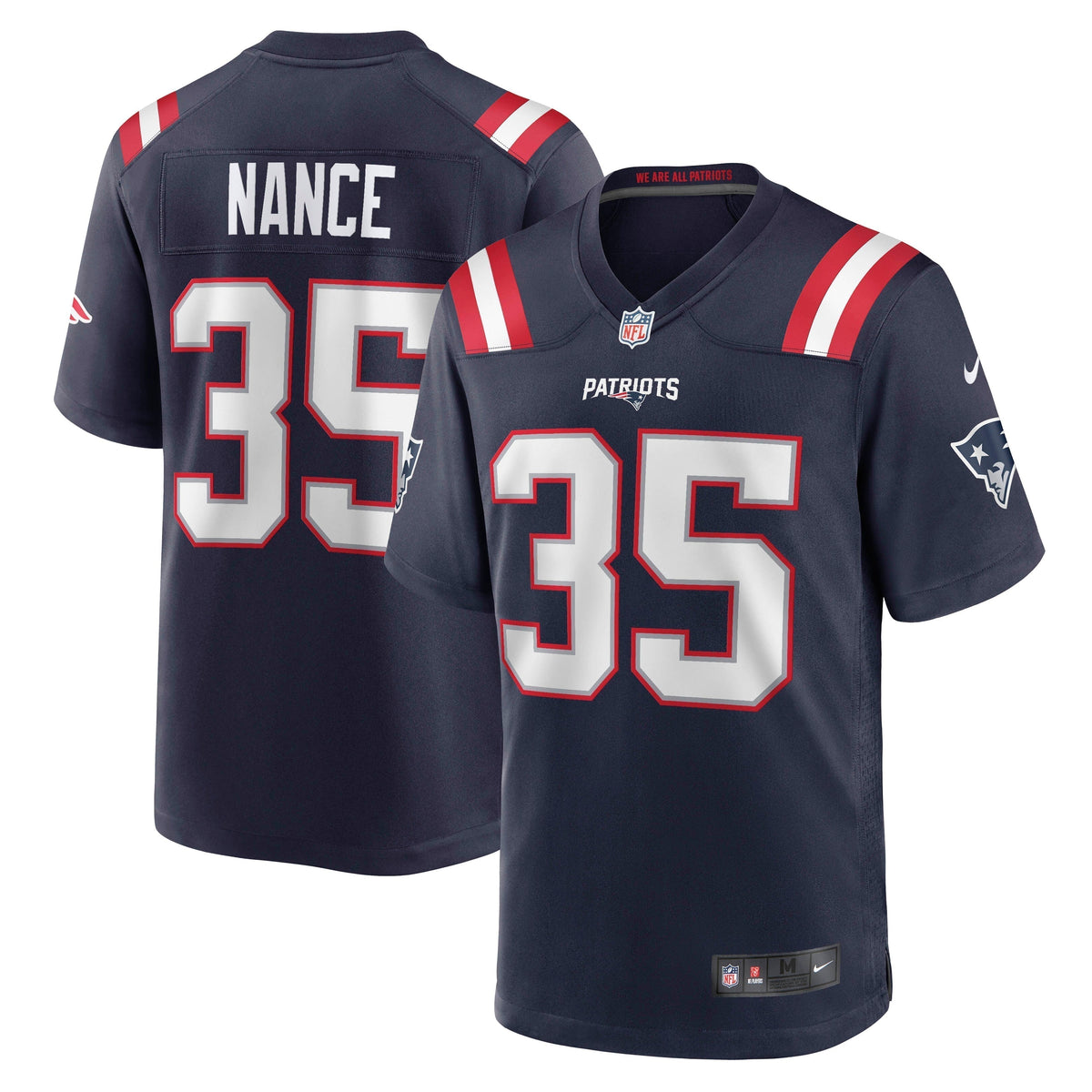 Jim Nance New England Patriots  Retired   Jersey - Navy