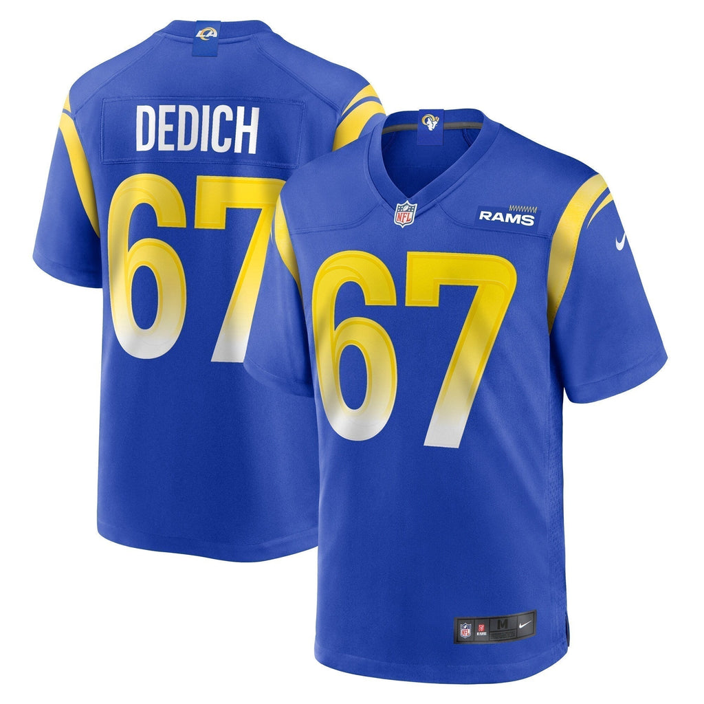 Justin Dedich Los Angeles Rams  Game Jersey -  Royal