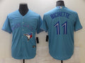 Men's Toronto Blue Jays1 Bo Bichette #11 Light Blue Replica Baseball Jersey