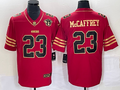 Men's San Francisco 49ers Christian McCaffrey Red 75th Anniversary Game Jersey