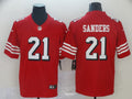 Men's San Francisco 49ers Deion Sanders Red Game Player Jersey