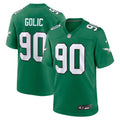 Mike Golic Philadelphia Eagles  Alternate Game Jersey - Kelly Green