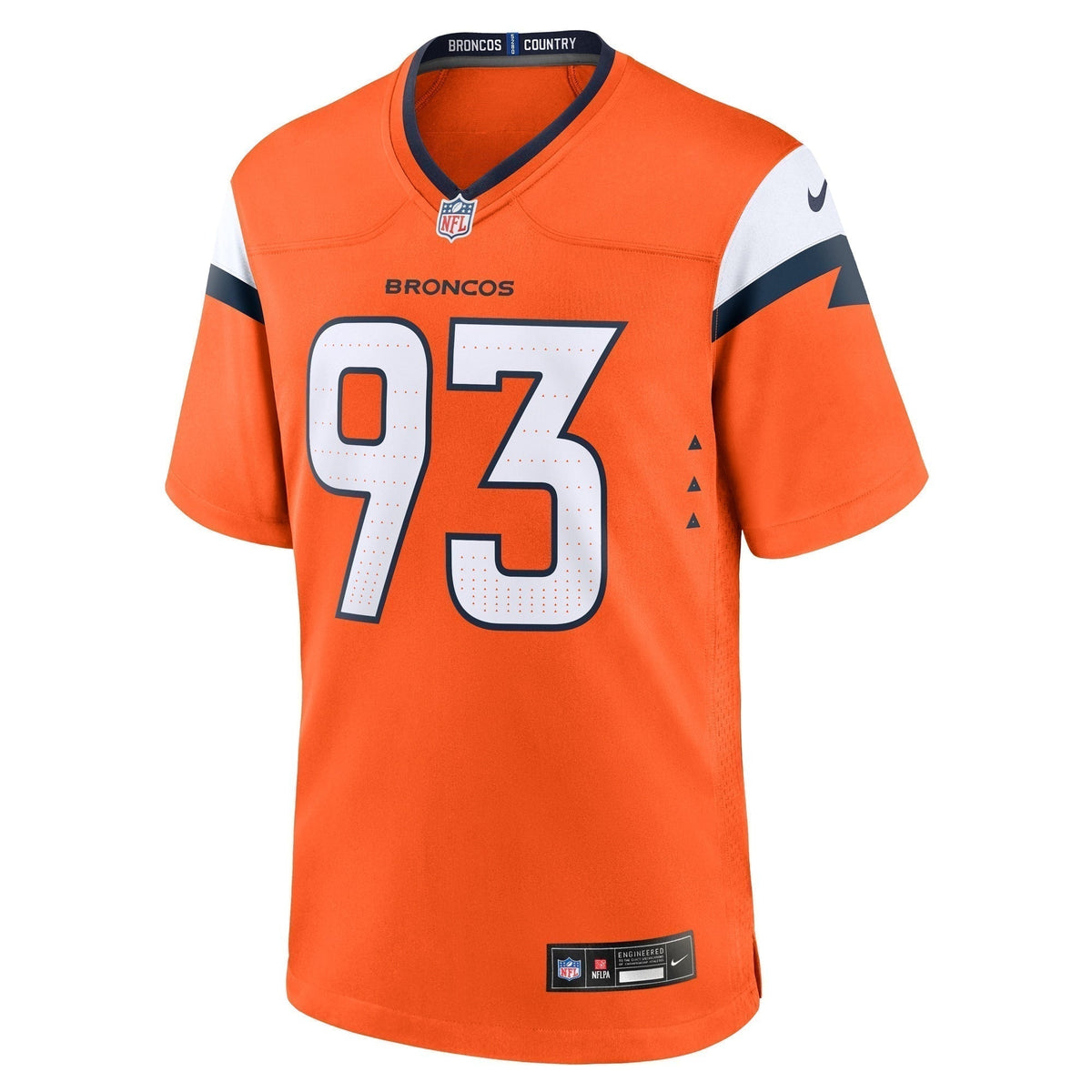 D.J. Jones Denver Broncos  Team Game Jersey -  Orange