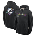 Men's Miami Dolphins  Black 2025 NFL Crucial Catch Sideline Standard Issue Dri-FIT Hoodie