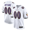 Baltimore Ravens White Custom Game Jersey