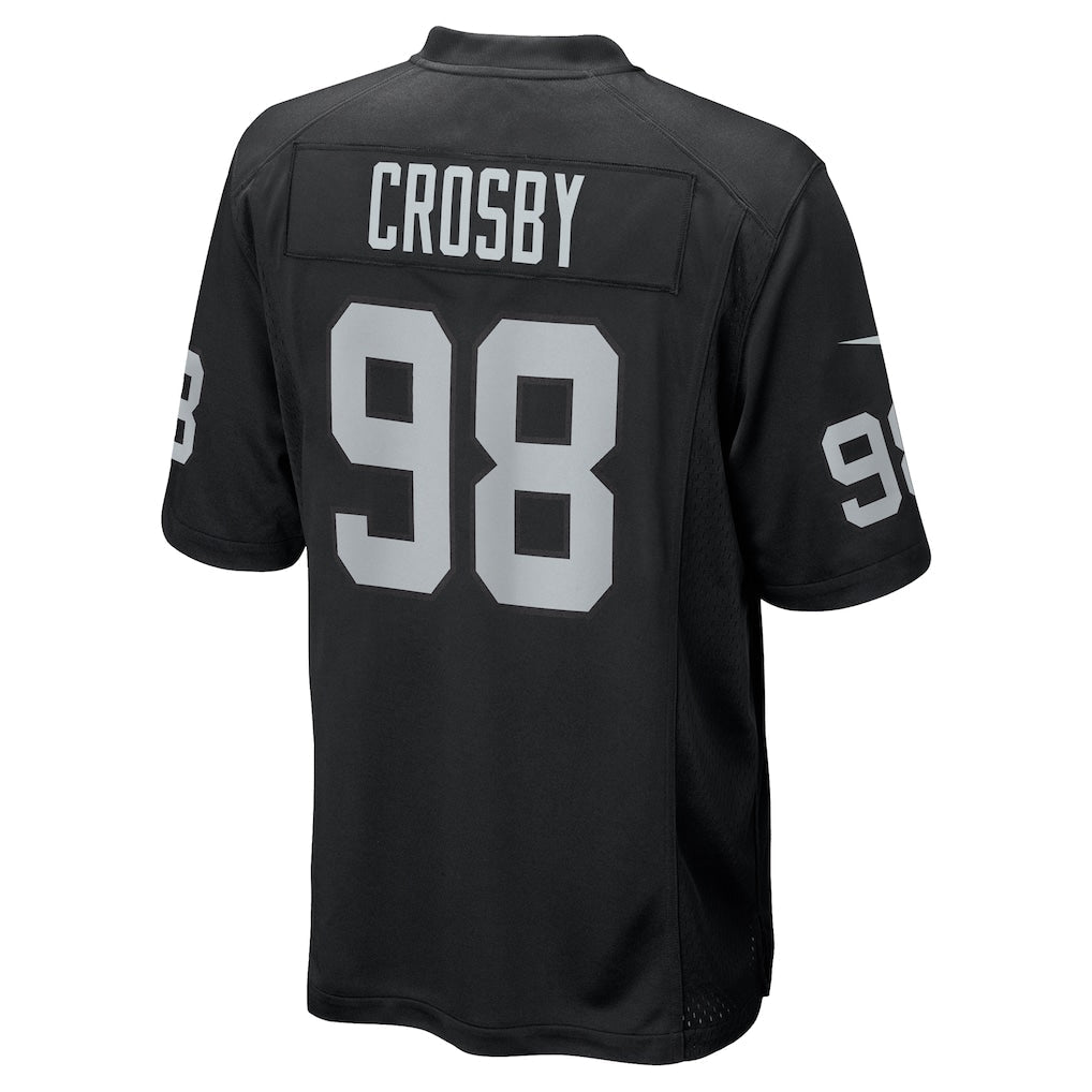 LV.Raiders #98 Maxx Crosby Black Game Jersey